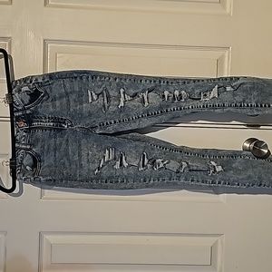 SO High rise leggings, size 5, acid wash